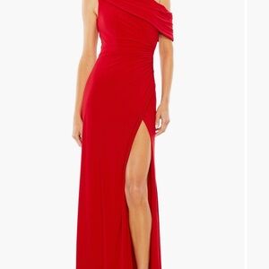 Elegant Red One-Shoulder Dress Mac Dugal